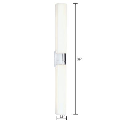 Artemis 36″ High Integrated LED Sconce - Chrome
