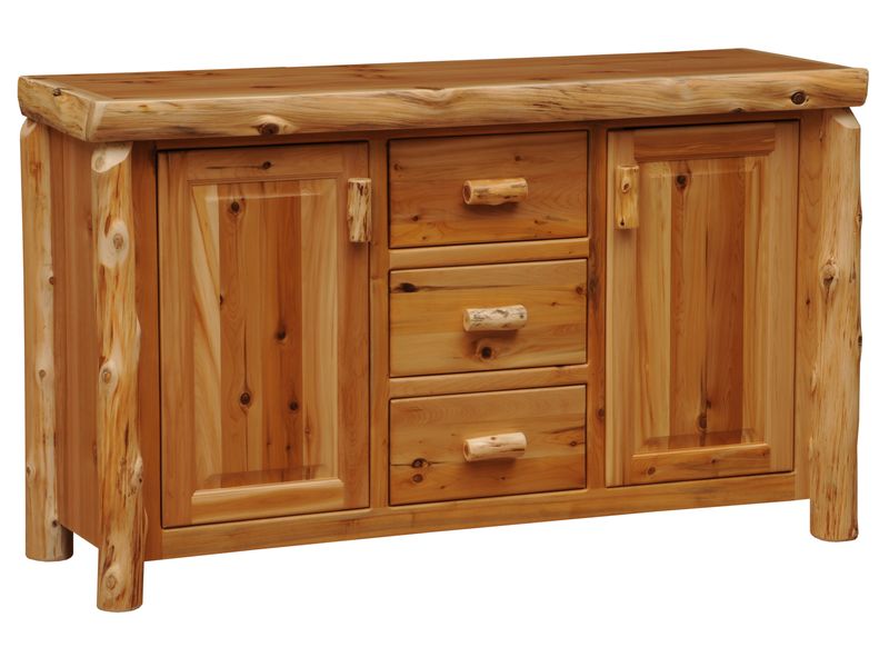 Cedar Log Sideboard - Weathered 2