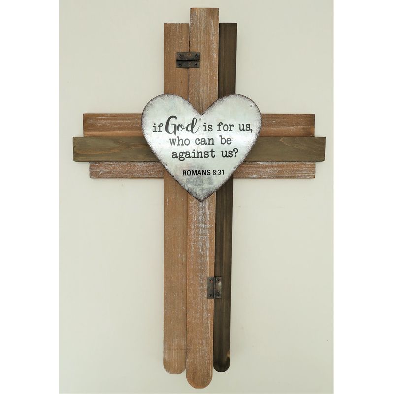 22" x 15" God is For Us Wood Cross