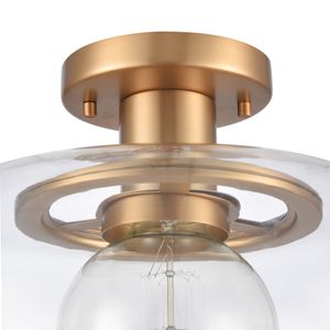 Clement 13'' Wide 1-Light Semi Flush Mount - Brushed Gold 5