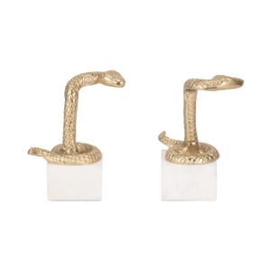 COLEROSE SET OF 2 GOLD BOOKENDS 8 (IN) 6