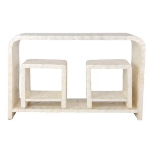 DERMOTHOLM SET OF 3 IVORY CONSOLES 47 (IN) 3