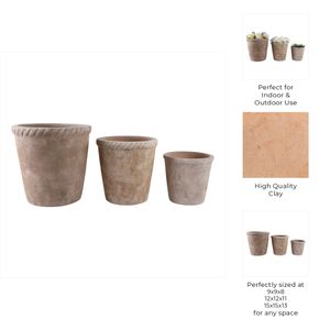 COOPERSHAW SET OF 3 WHITE PLANTER 15 (IN) 11