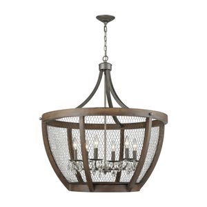 Renaissance Invention 30'' Wide 6-Light Chandelier - Weathered Zinc 5