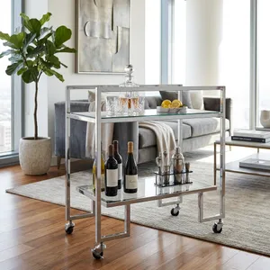 ROBINWAY SILVER BAR CART 32 (IN) 2