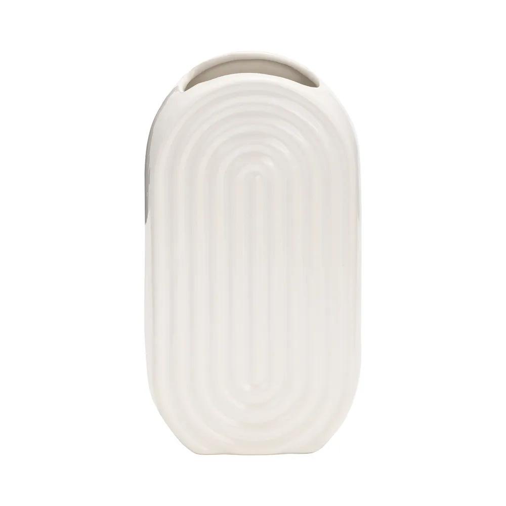 ELTONLAND WHITE VASE 9 (IN)