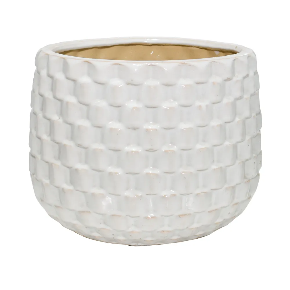 CALTONFIELD SET OF 3 WHITE PLANTER 9 (IN)