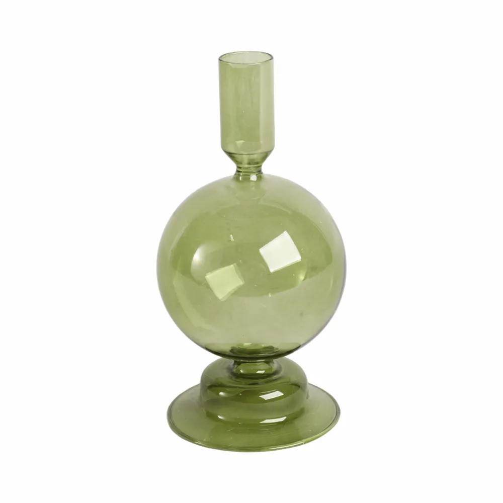 SKYLERCLIFF GREEN CANDLE HOLDER 7 (IN)
