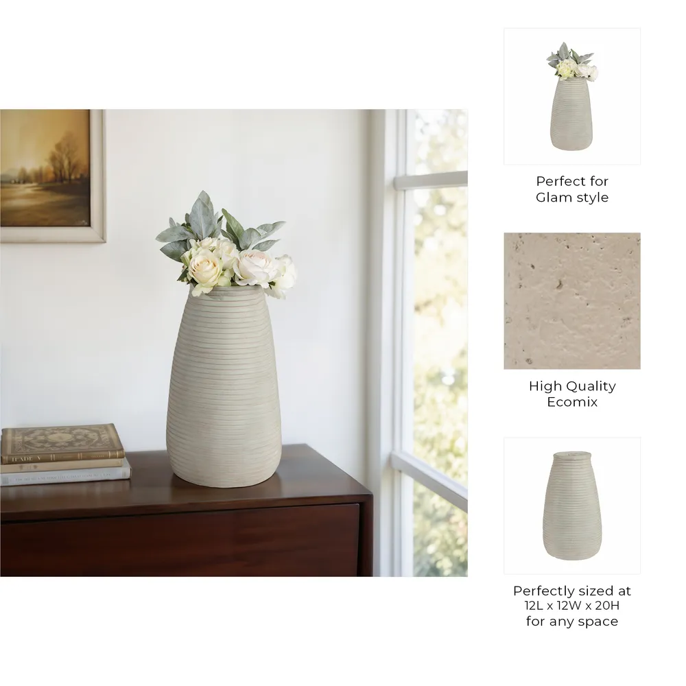 20" PADMA TEAL LARGE ECOMIX VASE