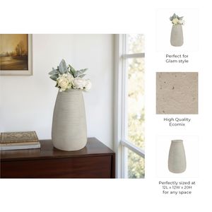 20" PADMA TEAL LARGE ECOMIX VASE 10