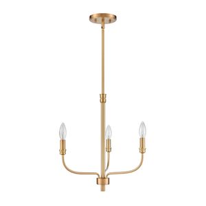 Newland 17'' Wide 3-Light Chandelier - Satin Brass 2