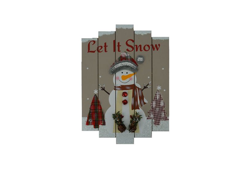 8.8" X 11" LET IT SNOW PLAQUE 1