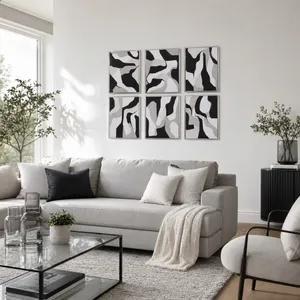 FORRESTHOLM SET OF 6 BLACK ART 20 (IN) 12