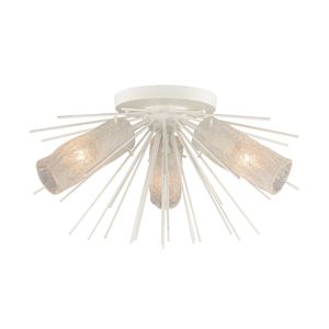Sea Urchin 20'' Wide 3-Light Semi Flush Mount - White Coral 1