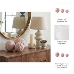 BISHOPSHAW SET OF 3 PINK ORBS 6 (IN) 10