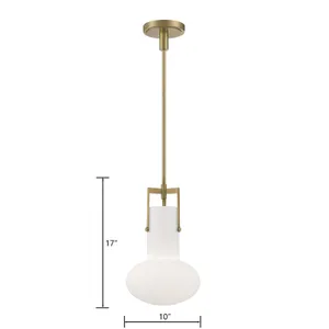 Izel 10'' Wide 1-Light Pendant - Antique Brass 2