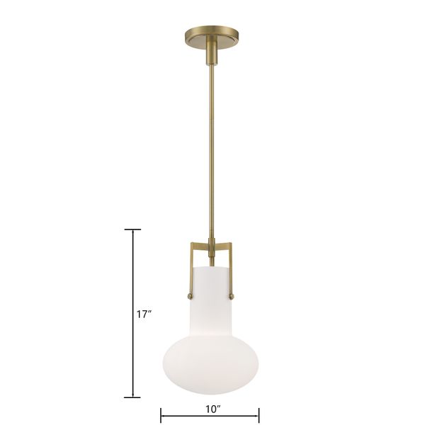 Izel 10'' Wide 1-Light Pendant - Antique Brass