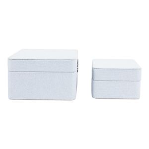 EVERTONPORT SET OF 2 BLUE BOXES 4 (IN) 6