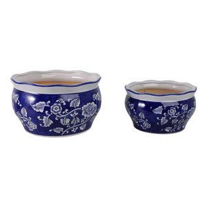 HENLEYDALE SET OF 2 BLUE PLANTER 7 (IN) 5