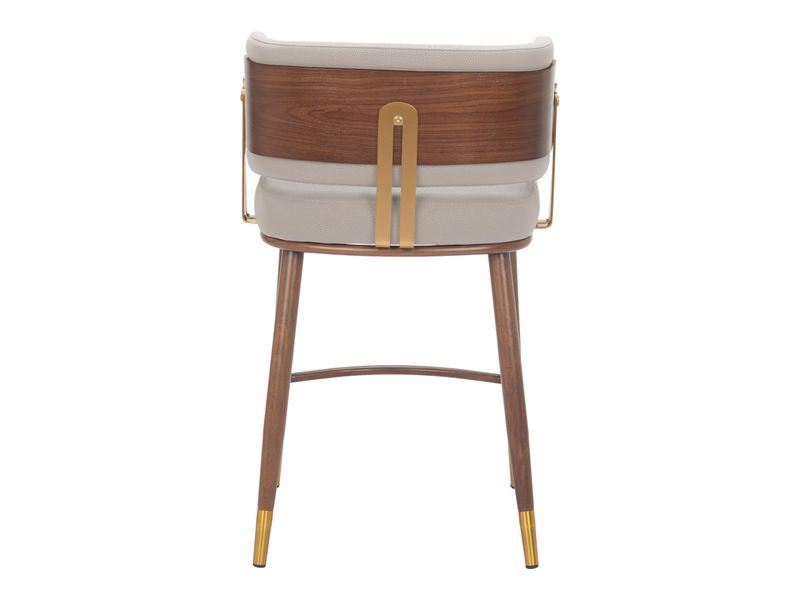 Brew Counter Stool Beige & Walnut 5