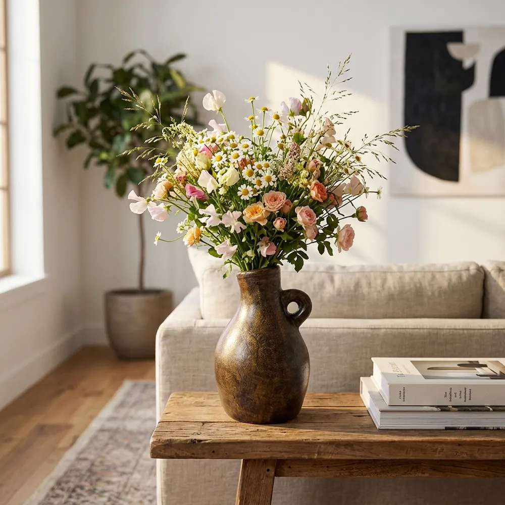 GARFIELDROSE GOLD VASE 8 (IN)
