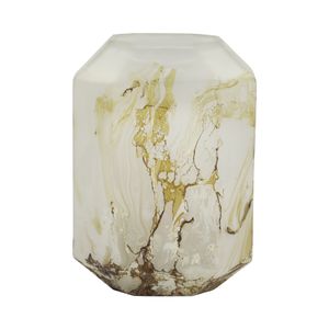 RAESTONE IVORY GLASS VASE 13 (IN) 5