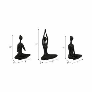 HUNTERHAM SET OF 3 BLACK DECOR 10 (IN) 8