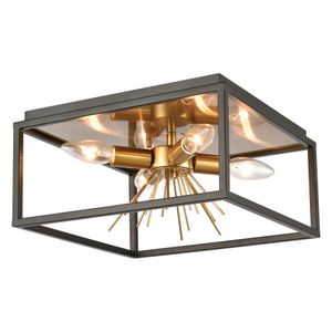 Spark 12'' Wide 4-Light Flush Mount - Matte Black 1