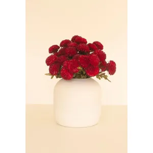 Bundle of 7 Artificial Red Ball Dahlias 2