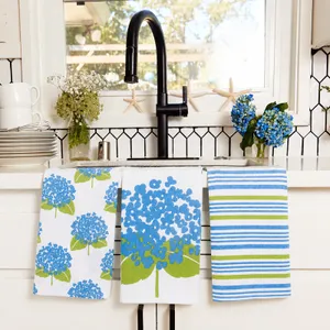 Hydrangea Cotton Kitchen Towel (Set Of 3) 2
