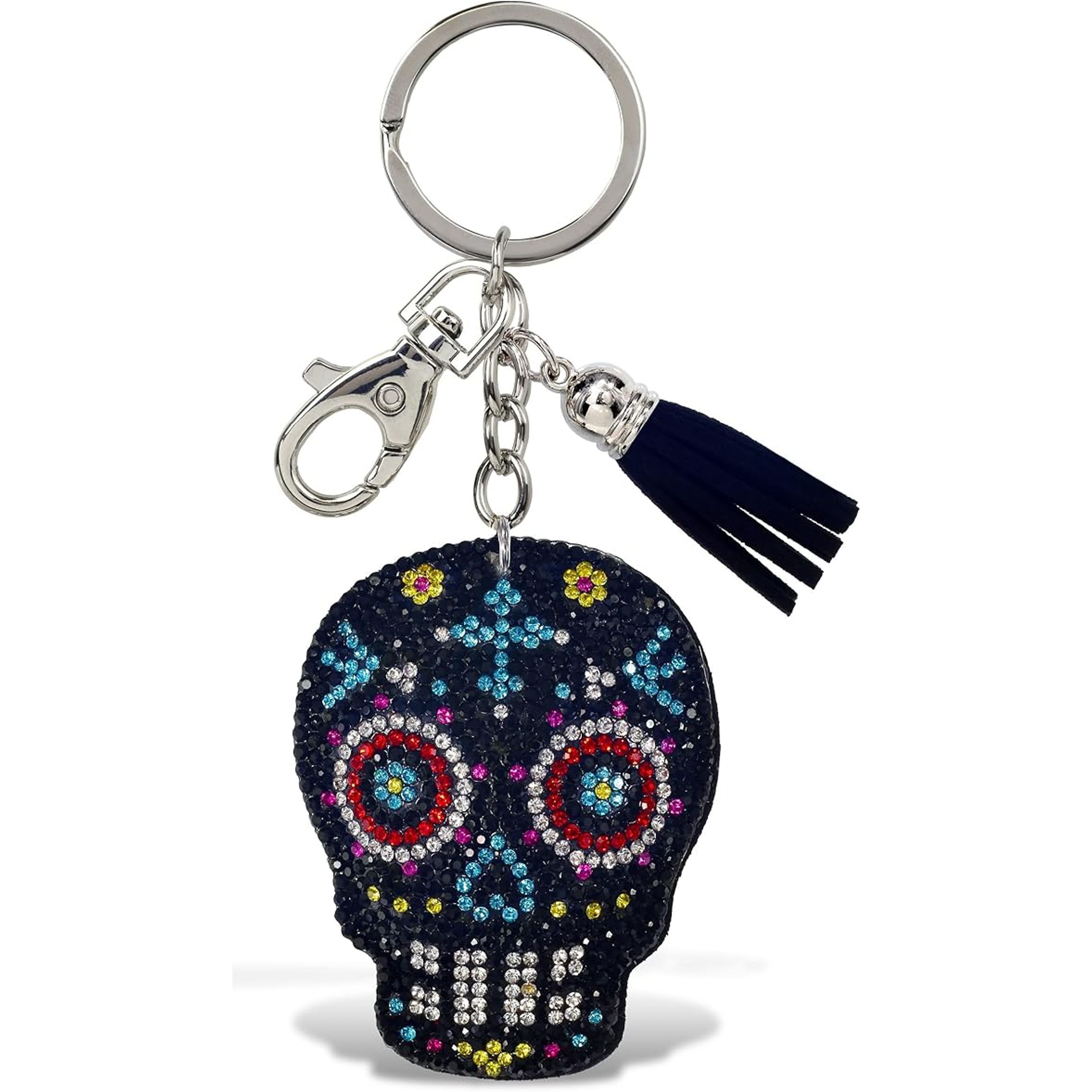 GLITTER KEYCHAIN - SUGAR SKULL