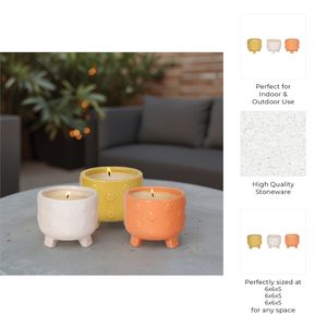 AIDENSHAW SET OF 3 BIG DOT CANDLE 5 (IN) 8
