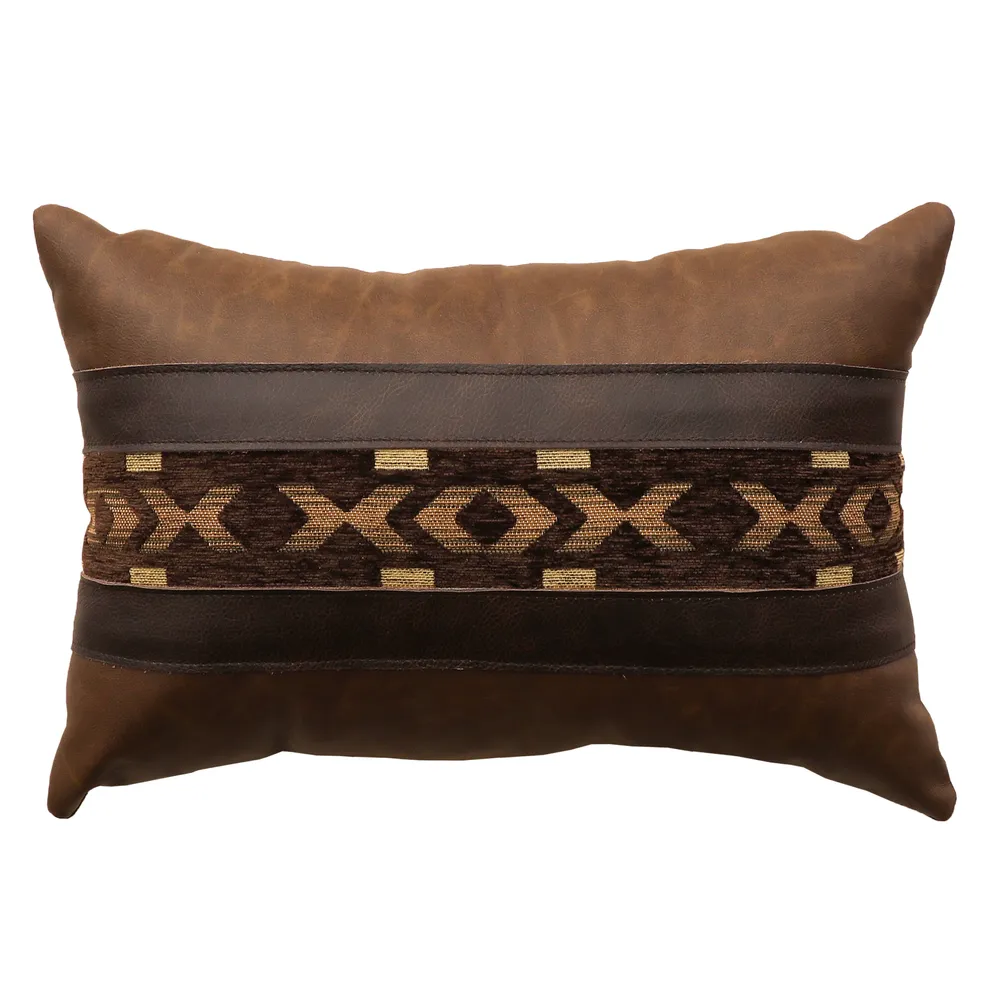 Hitchin' Post Leather Pillow - 12x18