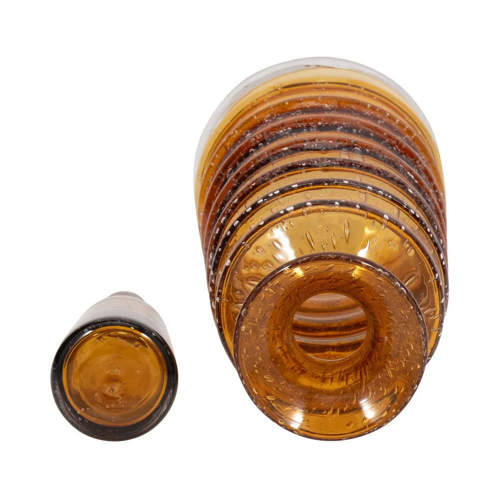 HAMDENWICK ORANGE GLASS VASE 15 (IN)