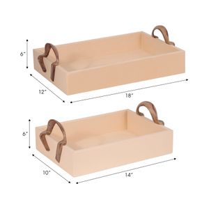 ELDERLEY SET OF 2 BRONZE TRAY 6 (IN) 8
