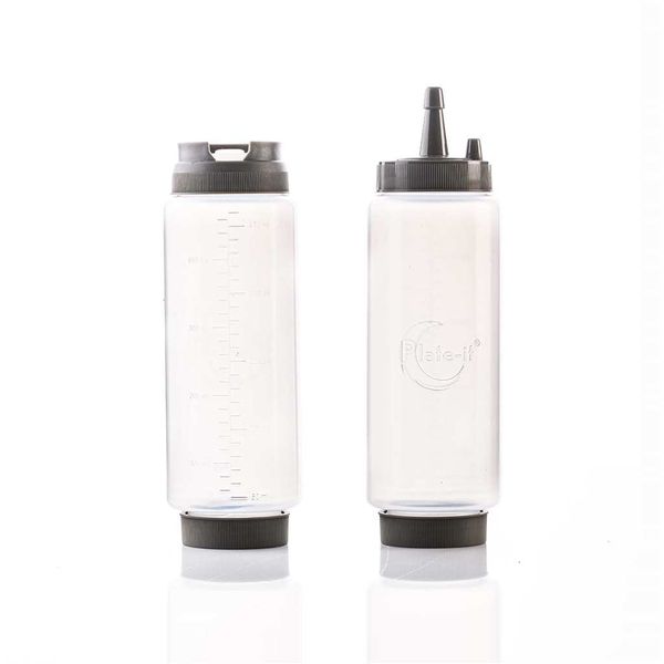 PLATE-IT - Garnish Squeeze Bottles, 2-Piece Set, 500ml, PE Bottle, Polypropylene Cap