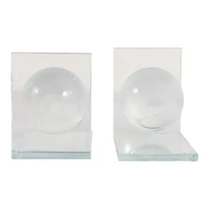 HASTINGSLAKE SET OF 2 CLEAR BOOKENDS 6 (IN) 7