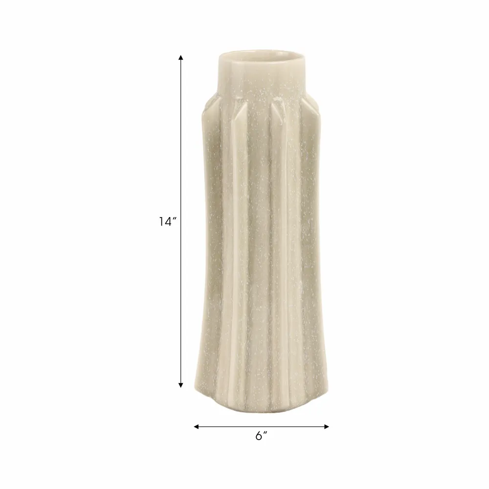 BAKERHAVEN TAUPE VASE 14 (IN)