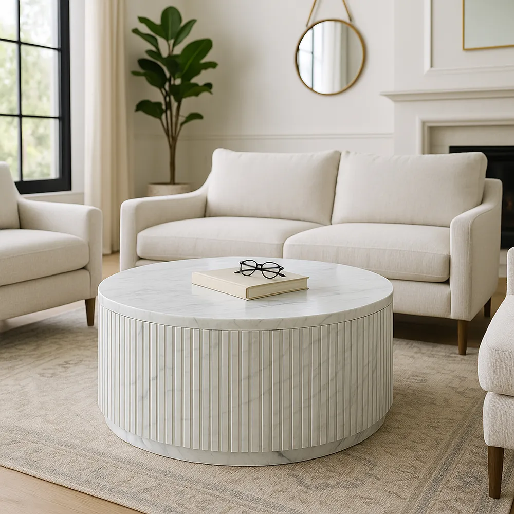 CHESTERLAKE WHITE COFFEE TABLE 17 (IN)