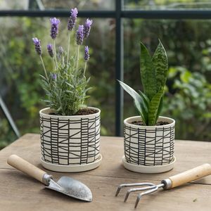 HOUSTONLAKE SET OF 2 IVORY PLANTER 7 (IN) 12
