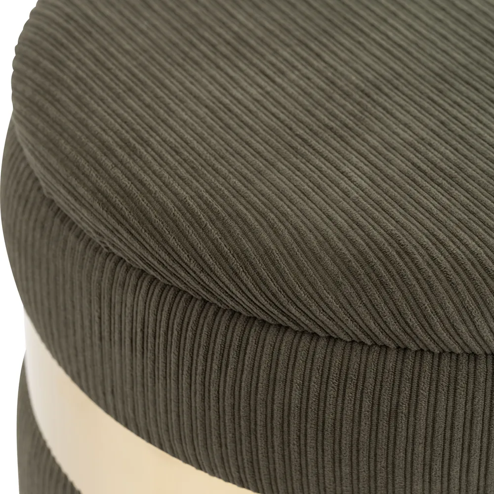 GORDENRIDGE SET OF 2 GREEN OTTOMANS 18 (IN)