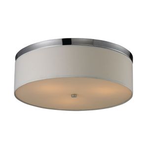 Keane 17'' Wide 3-Light Flush Mount - Polished Chrome 1