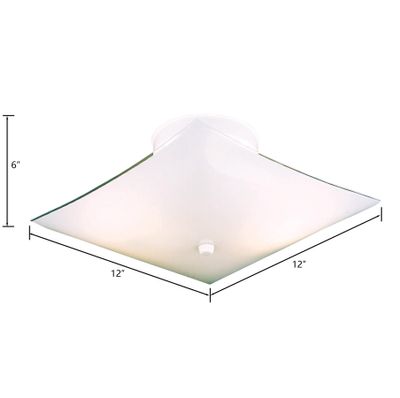 Veil 12'' Wide 2-Light Flush Mount - White