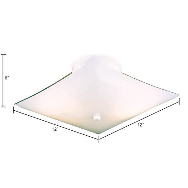 Veil 12'' Wide 2-Light Flush Mount - White