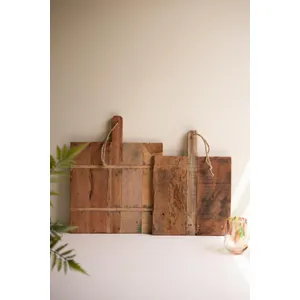 Set of 2 Recycled Wood Cheese Boards 1