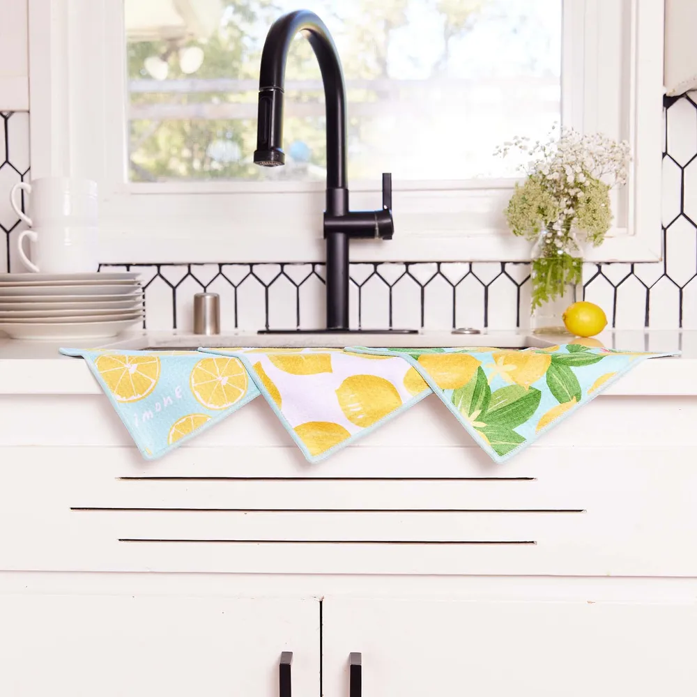 Lemon Blossoms Eco Dish Cloth (Set of 3)