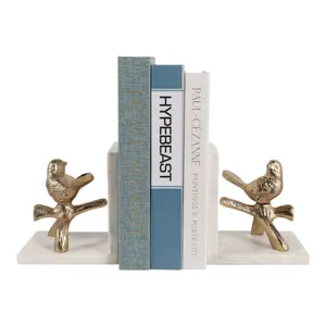 GERBERPORT SET OF 2 GOLD BOOKENDS 7 (IN) 3
