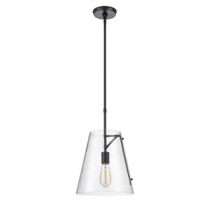 Trustle 11″ Wide 1-Light Mini Pendant - Matte Black 2