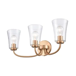 Emily 23″ Wide 3-Light Vanity Light - Brushed Gold 5