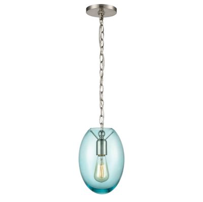 Ellipsa 7″ Wide 1-Light Mini Pendant - Satin Nickel